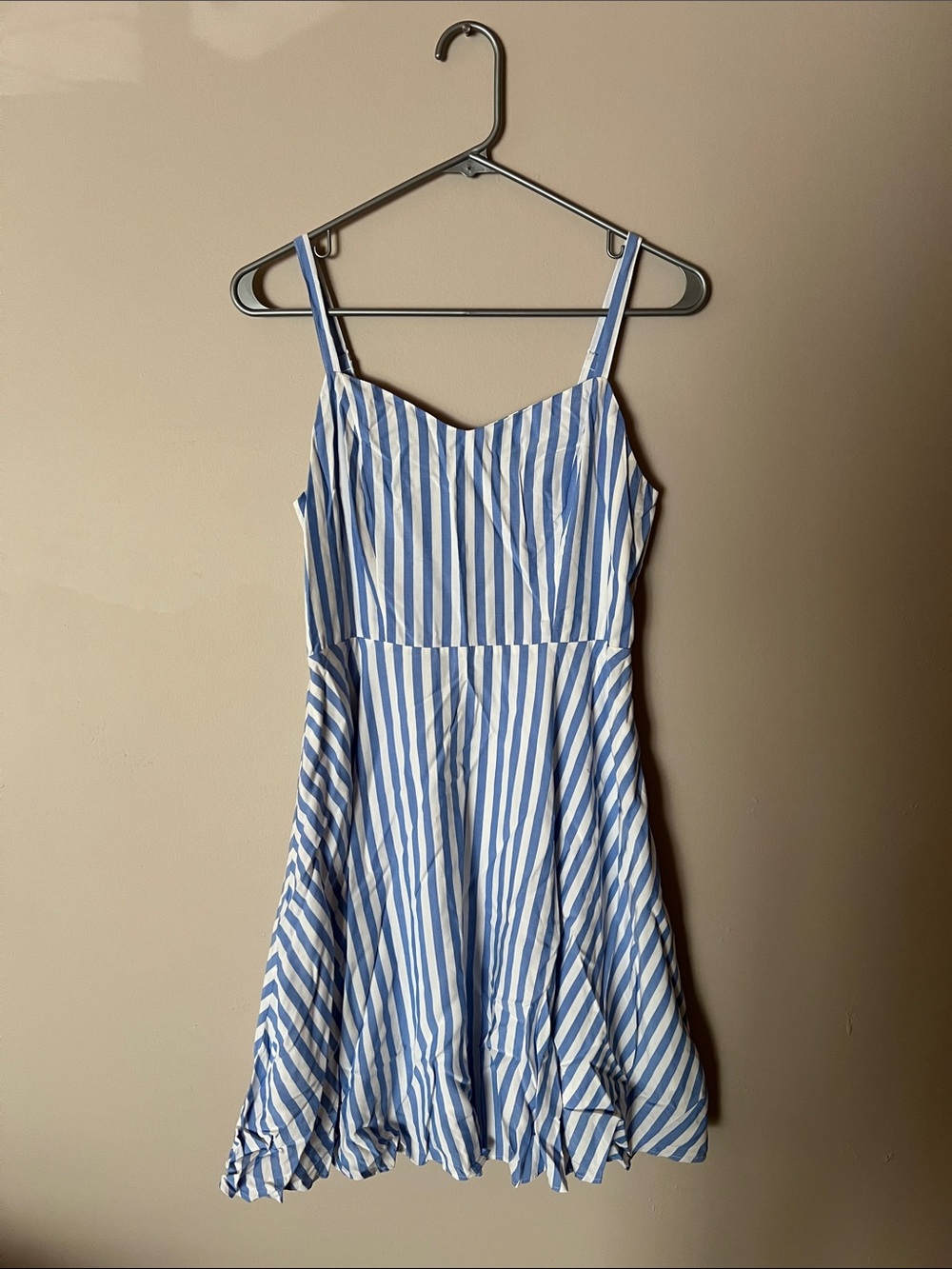 Old Navy Blue and White Striped Mini Sundress